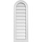 Ekena Millwork Round Top Surface Mount PVC Gable Vent w/ 2"W x 2"P Brickmould Sill Frame, 12"W x 34"H GVPRT12X3403SN - alternate 1